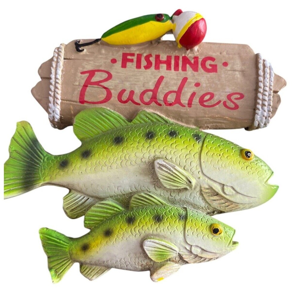 The Christmas Shoppe Fishing Buddies Ornament - NEW - 3.5" Tall